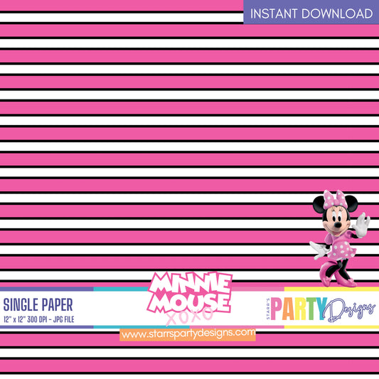 PAPEL DIGITAL XOXO DE MINNIE MOUSE 2