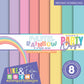PAQUETE DE PAPEL CON SÓLIDOS DE ARCOÍRIS PASTEL