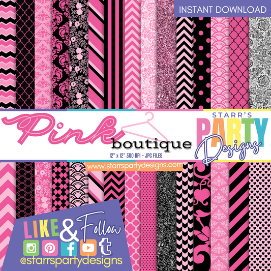 PAQUETE DE PAPEL BOUTIQUE ROSA