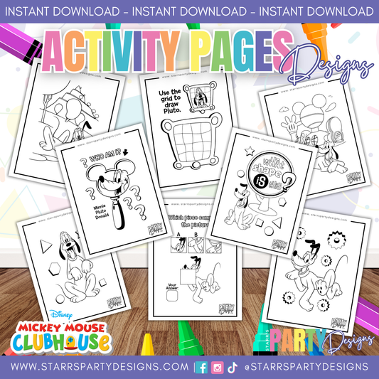 MICKEY Y SUS AMIGOS EN LA PLAYA PARA COLOREAR 1