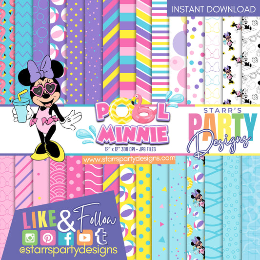 PAQUETE DE PAPEL DE PRIMAVERA DE MINNIE MOUSE 1