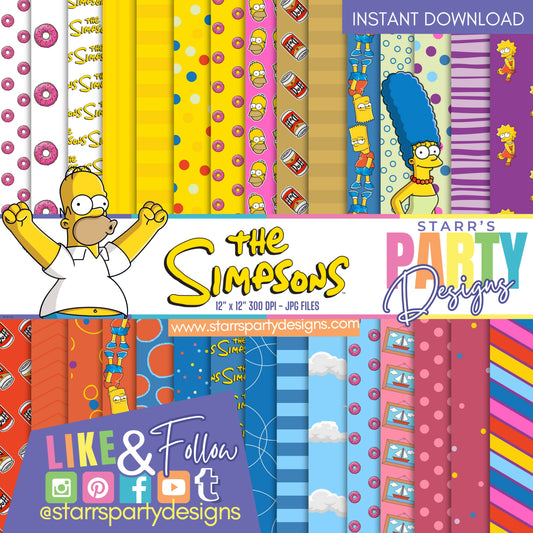 PAQUETE DE PAPEL DE LOS SIMPSON 1