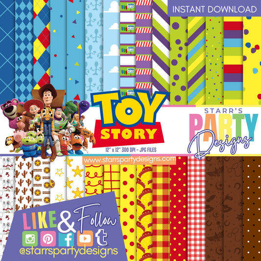 PAQUETE DE PAPEL DE TOY STORY 1