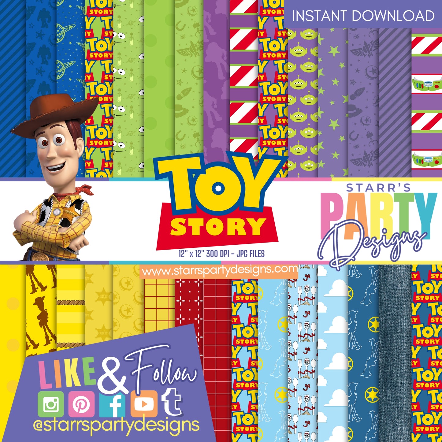 PAQUETE DE PAPEL DE TOY STORY 1