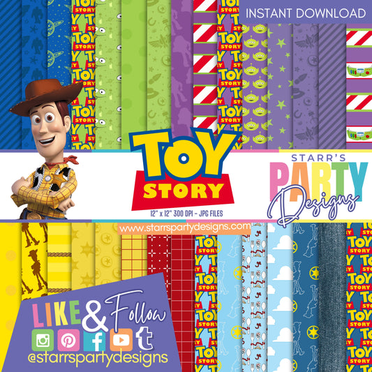 PAQUETE DE PAPEL DE TOY STORY 1
