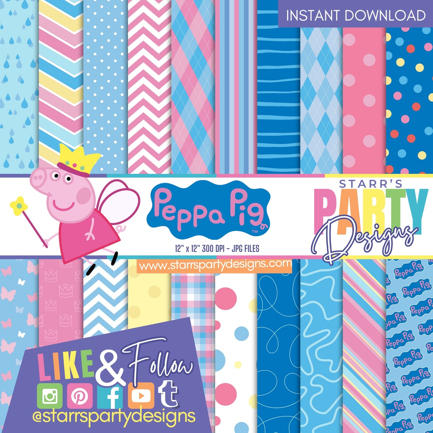 PAQUETE DE PAPEL PEPPA PIG 1