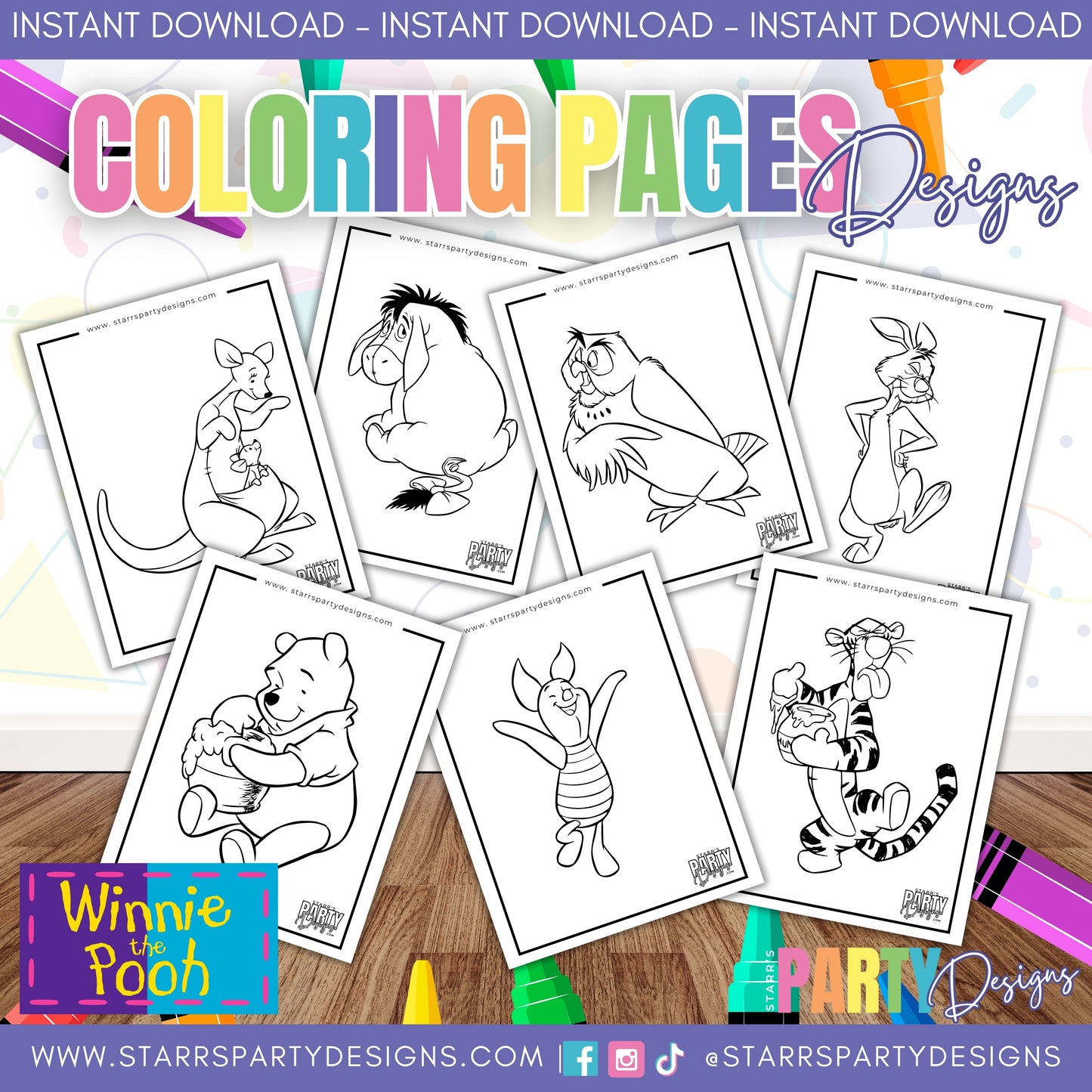 WINNIE THE POOH COLORING PAGES 2
