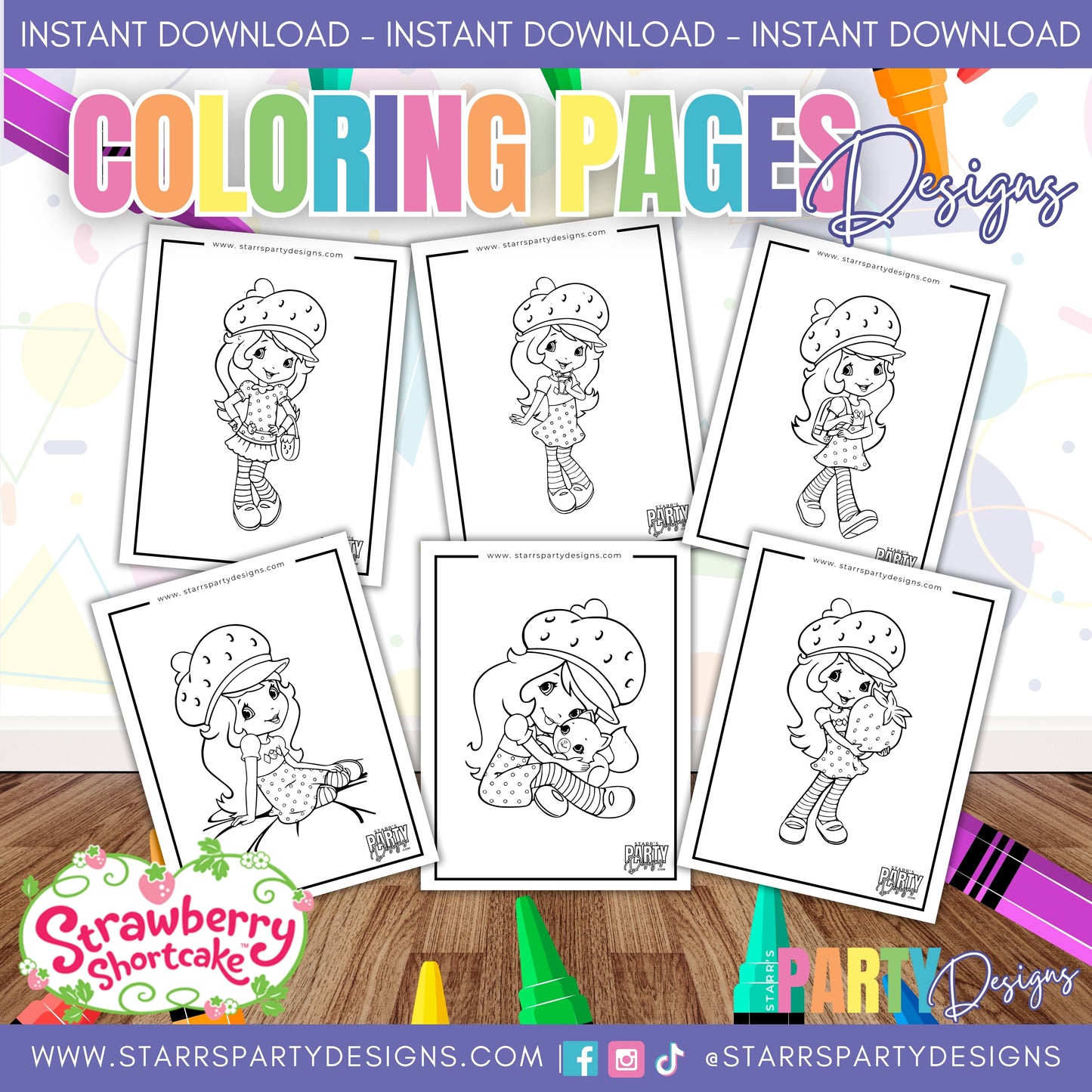 STRAWBERRY SHORTCAKE COLORING PAGES 1