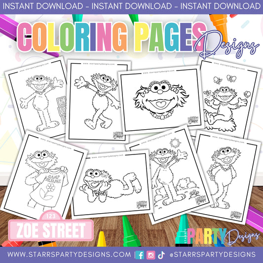 PAGINAS PARA COLOREAR DE ZOE 1
