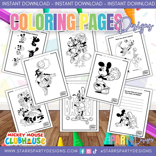 PAGINAS PARA COLOREAR DE MICKEY Y MINNIE EN LA PLAYA 1