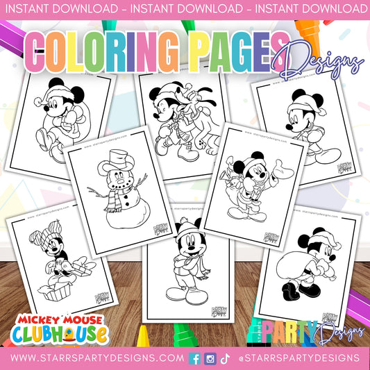MICKEY Y SUS AMIGOS EN LA PLAYA PARA COLOREAR 1