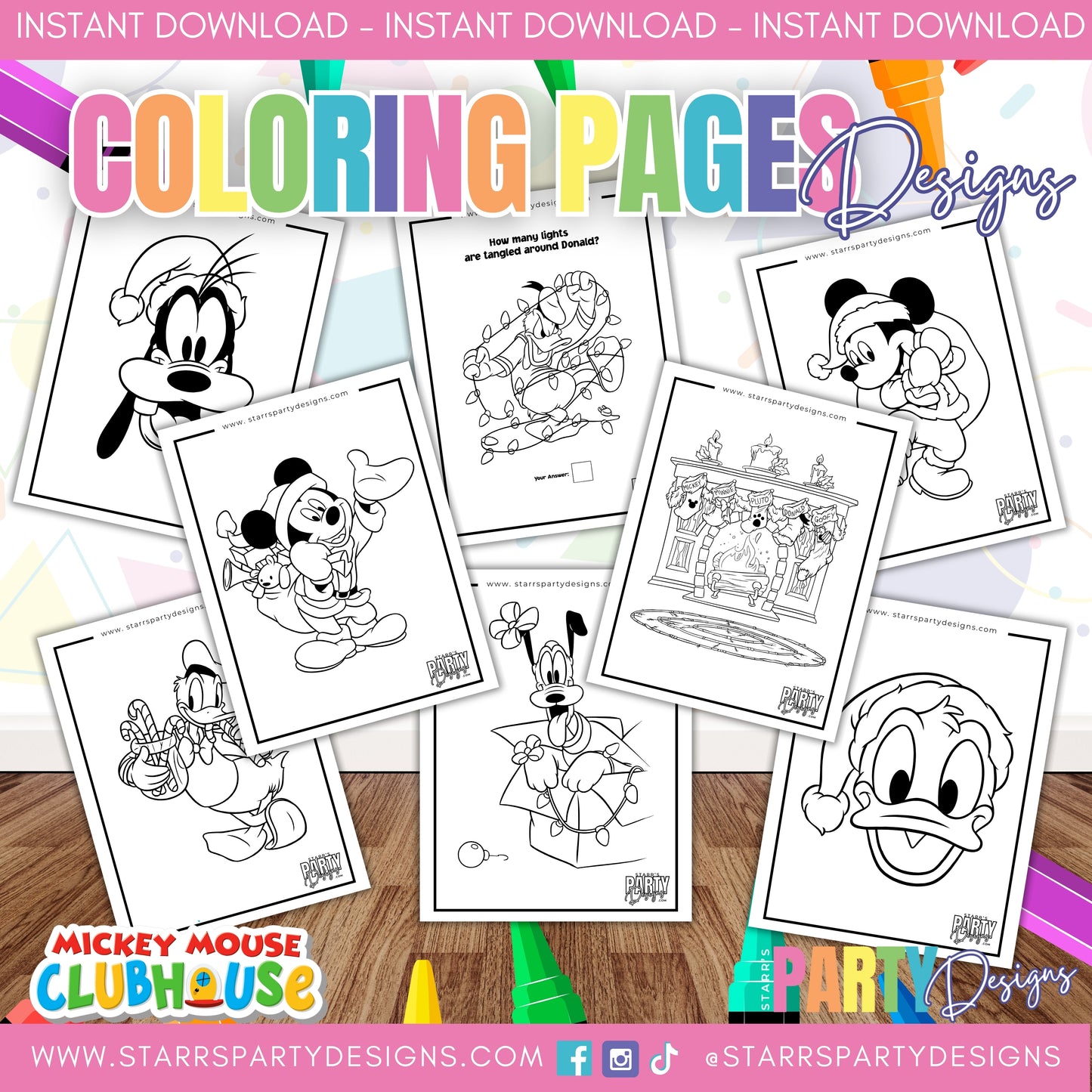 MICKEY Y SUS AMIGOS EN LA PLAYA PARA COLOREAR 1