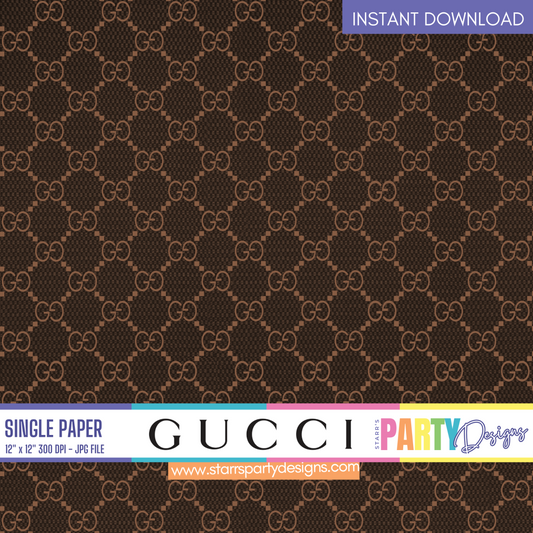 PAPEL DIGITAL CON PATRÓN GUCCI 1