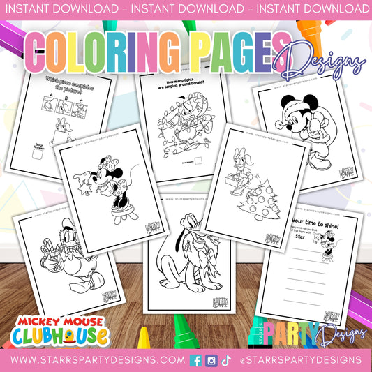 MICKEY Y SUS AMIGOS EN LA PLAYA PARA COLOREAR 1