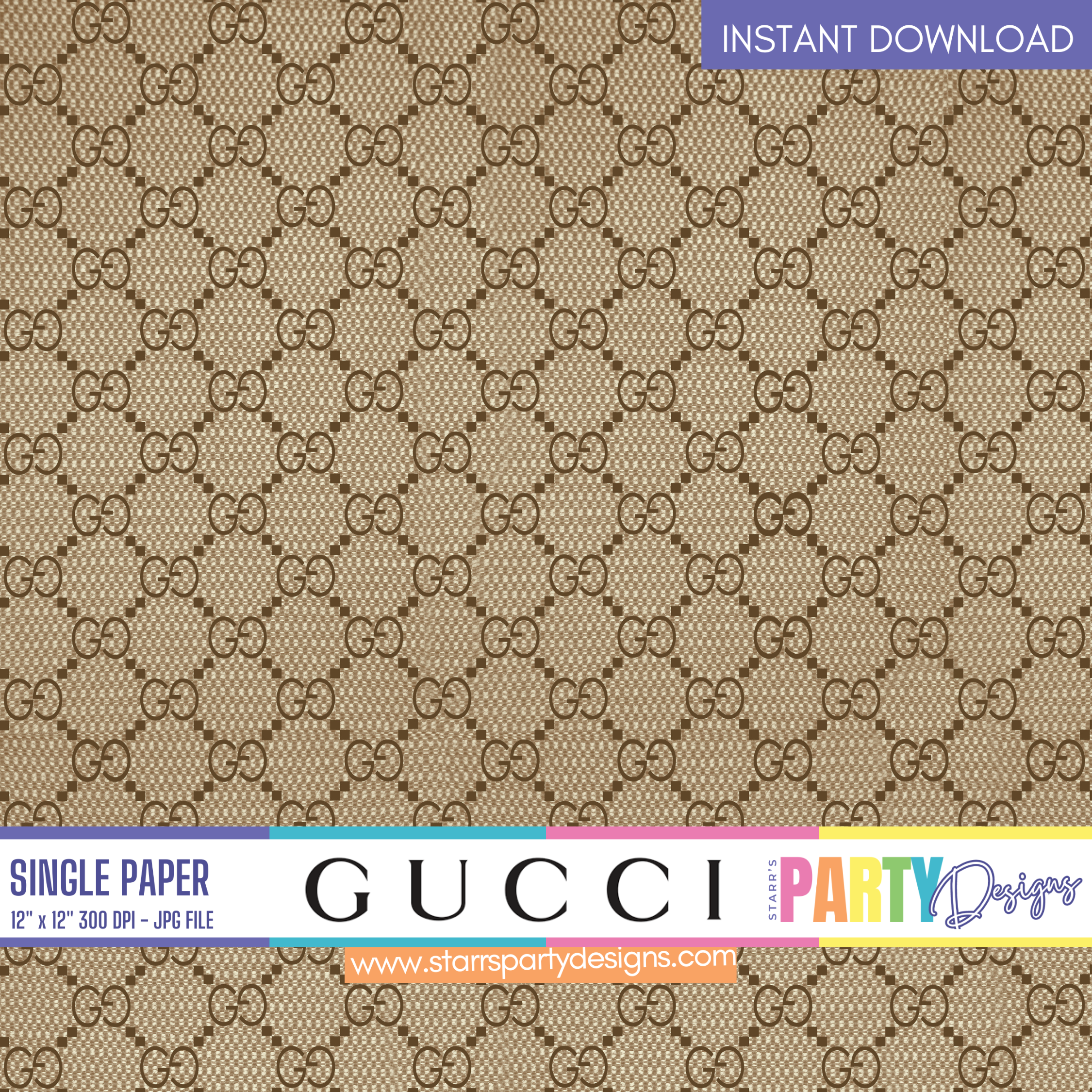 GUCCI PATTERN DIGITAL PAPER 2 – Starr's Party Designs