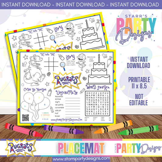 PLACEMAT ACTIVITY SHEET | AFRO RUGRATS A1