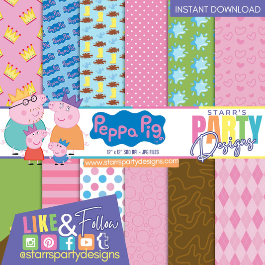 PAQUETE DE PAPEL PEPPA PIG 2