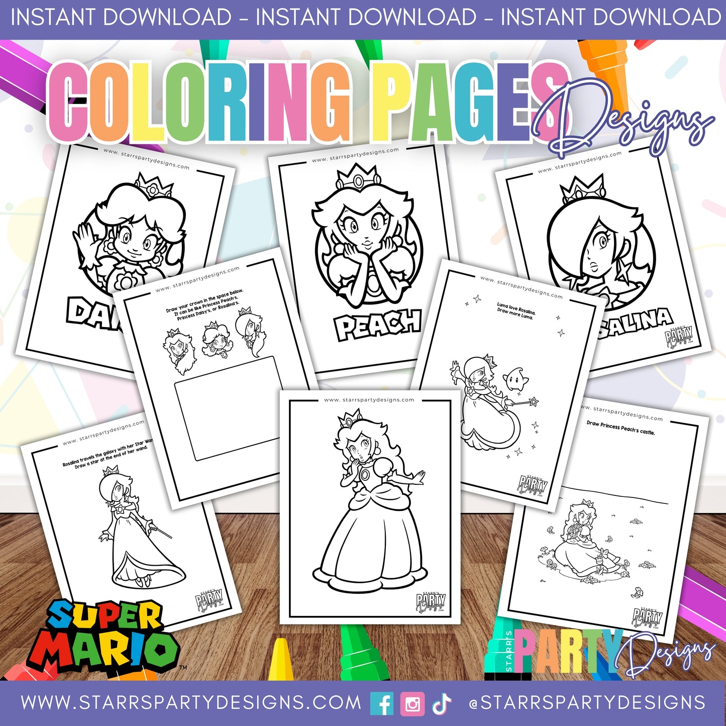 SUPER PRINCESSES COLORING PAGES