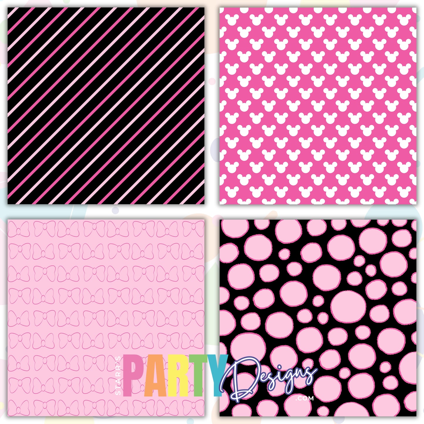 PAQUETE DE PAPEL XOXO DE MINNIE MOUSE