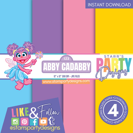 PAQUETE DE PAPEL ABBY CADABBY DE 2 SÓLIDOS