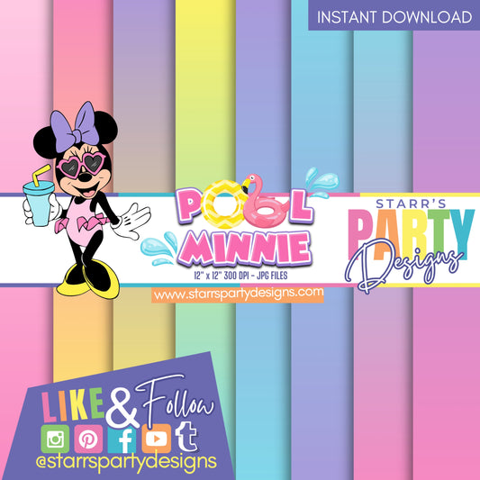 PAQUETE DE PAPEL DE PRIMAVERA DE MINNIE MOUSE 1