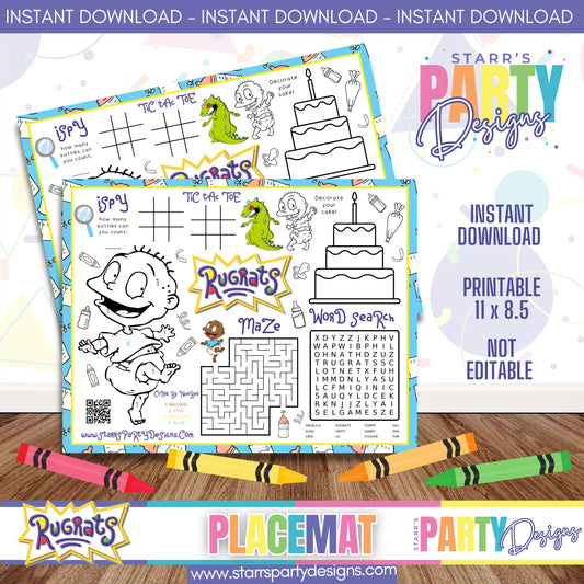 PLACEMAT ACTIVITY SHEET | AFRO RUGRATS A2