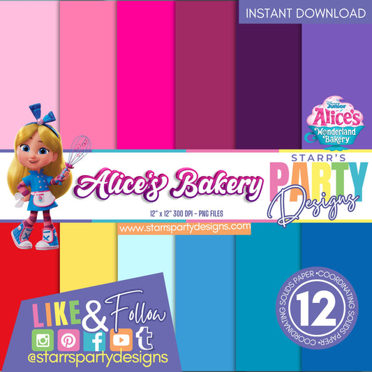PAQUETE DE PAPEL SÓLIDO DE ALICE'S BAKERY