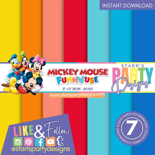 PAQUETE DE PAPEL SÓLIDO FUNHOUSE DE MICKEY MOUSE