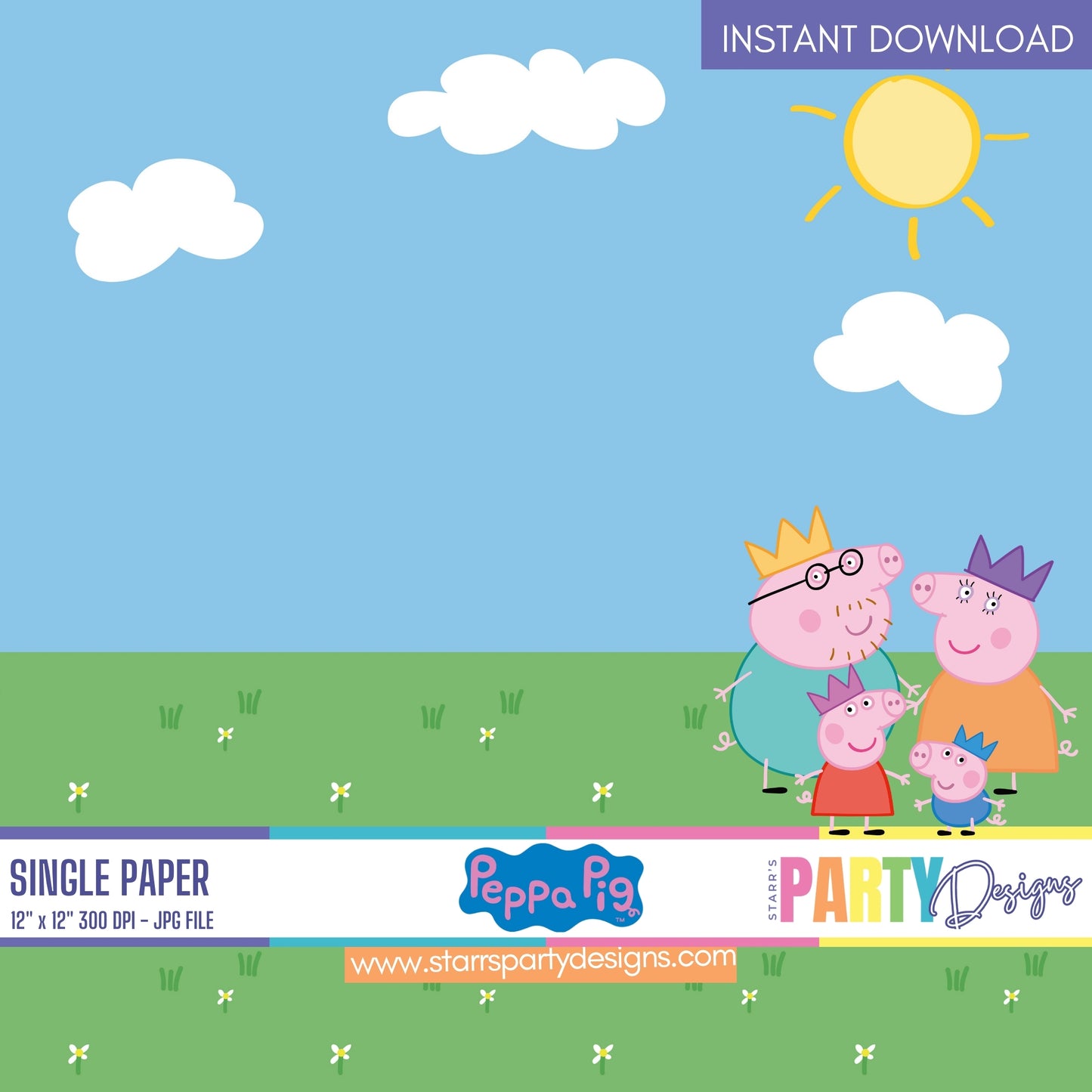 ESCENA DE PEPPA PIG PAPEL DIGITAL 1