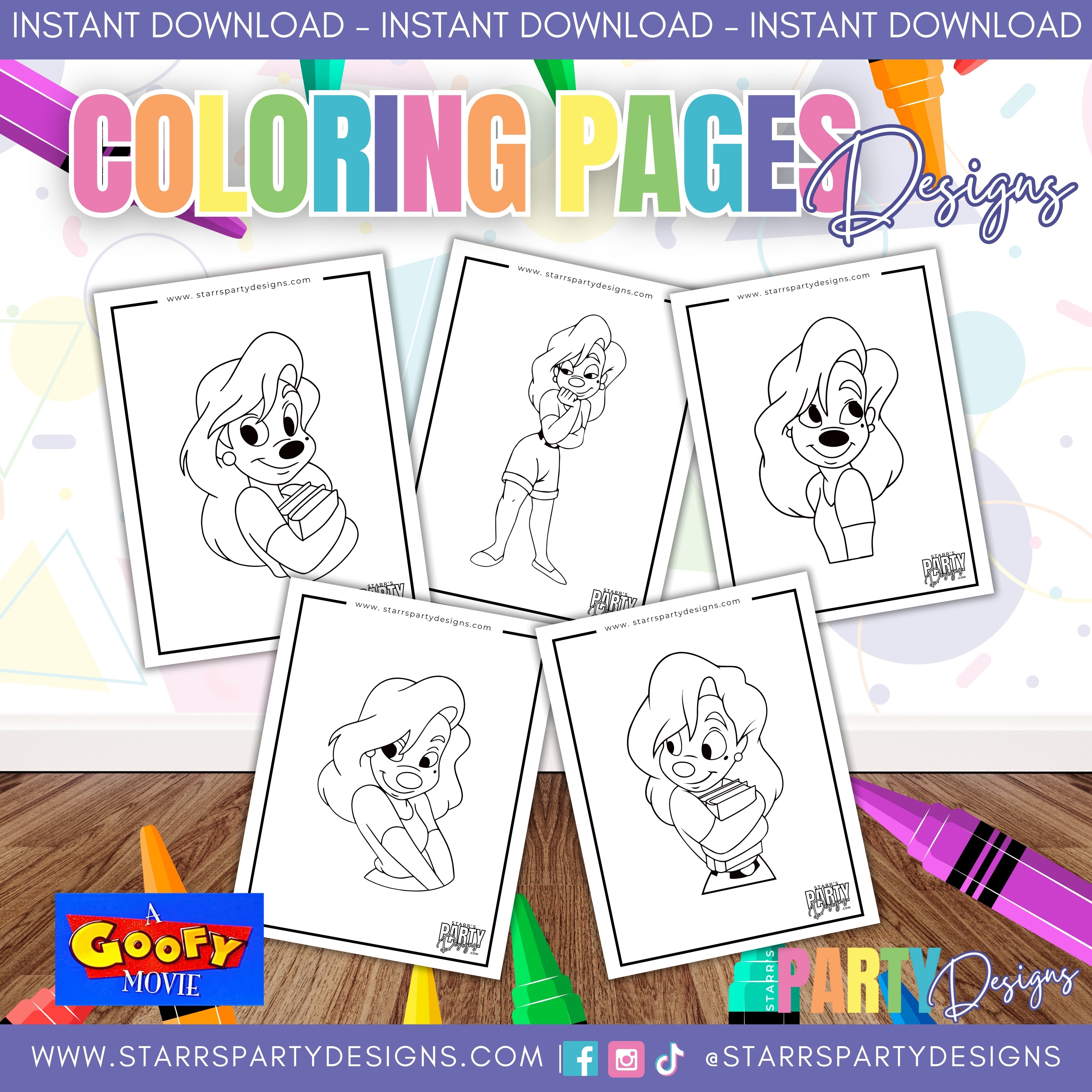 SO ROXANNE COLORING PAGES – Starr's Party Designs
