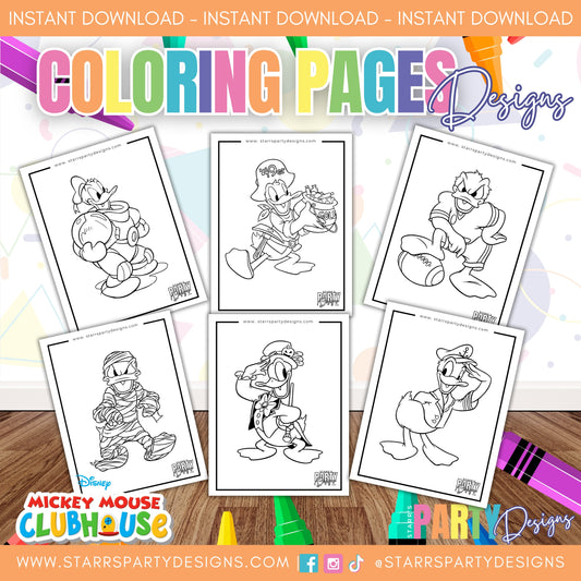 MICKEY Y SUS AMIGOS EN LA PLAYA PARA COLOREAR 1