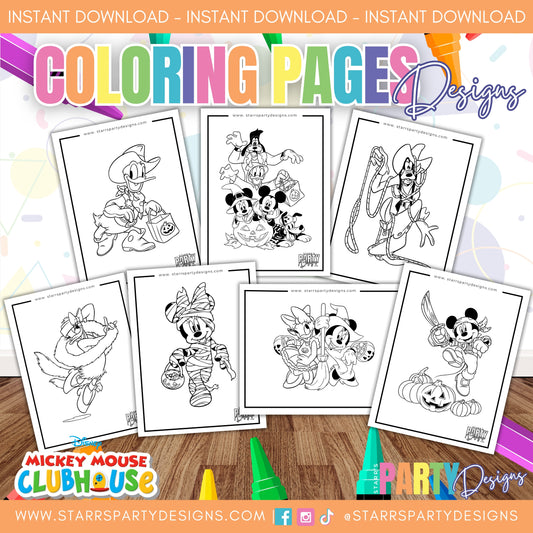 MICKEY Y SUS AMIGOS EN LA PLAYA PARA COLOREAR 1