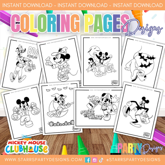 MICKEY Y SUS AMIGOS EN LA PLAYA PARA COLOREAR 1