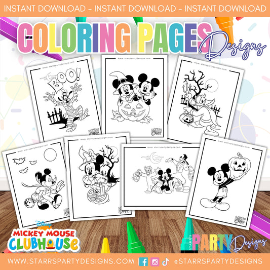MICKEY Y SUS AMIGOS EN LA PLAYA PARA COLOREAR 1