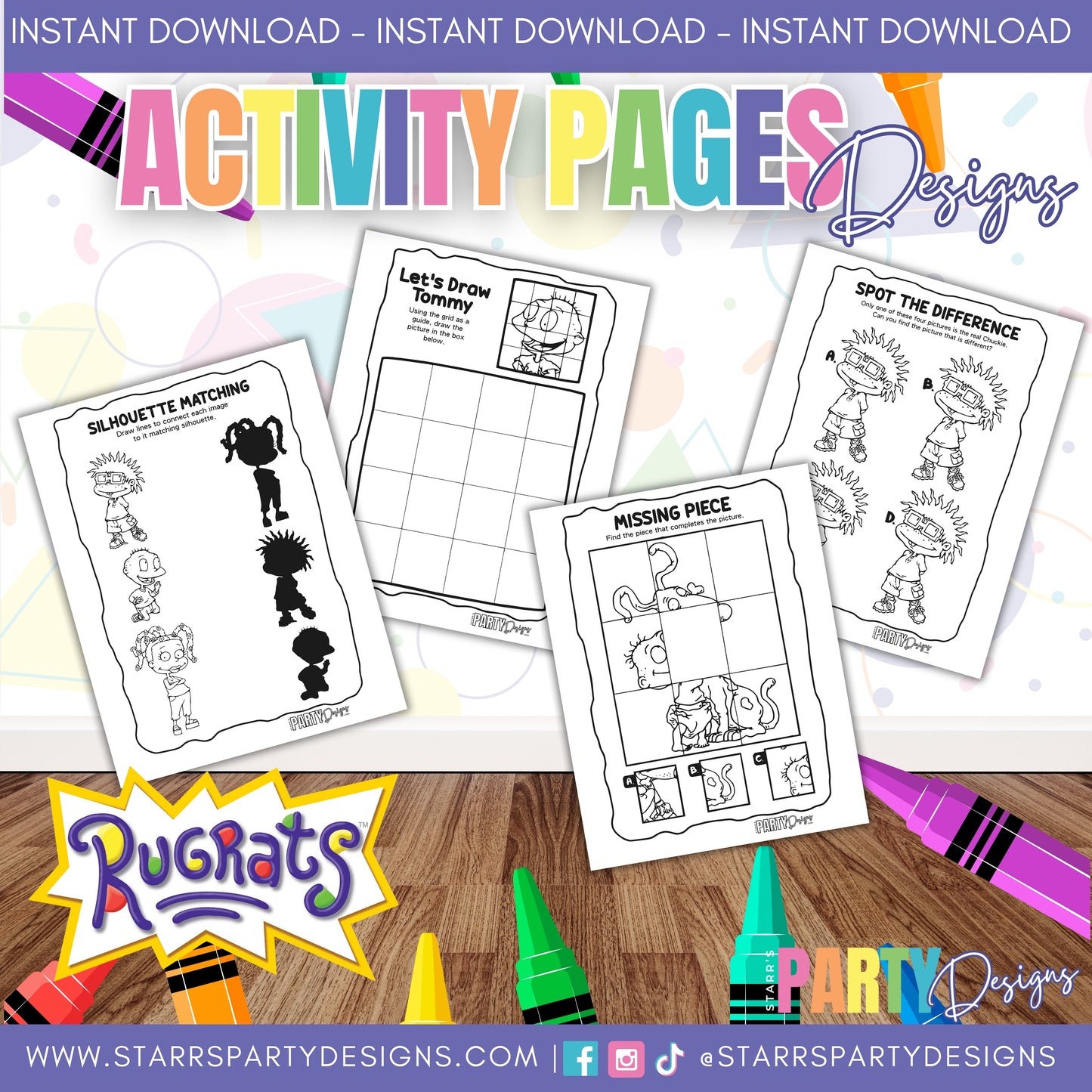 PÁGINAS DE ACTIVIDADES DE RUGRATS 2