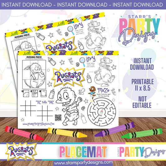 PLACEMAT ACTIVITY SHEET | AFRO RUGRATS B2