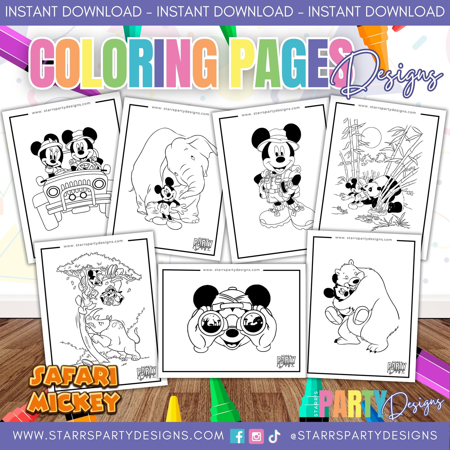 CELEBRA CON MICKEY Y SUS AMIGOS PÁGINAS PARA COLOREAR 1