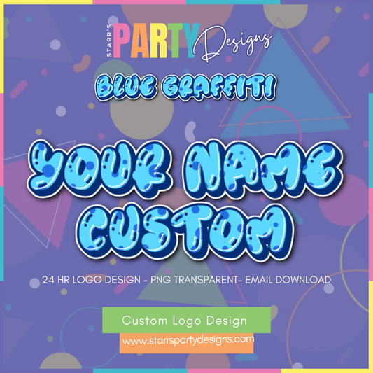 LOGOTIPO PERSONALIZADO | GRAFFITI AZUL