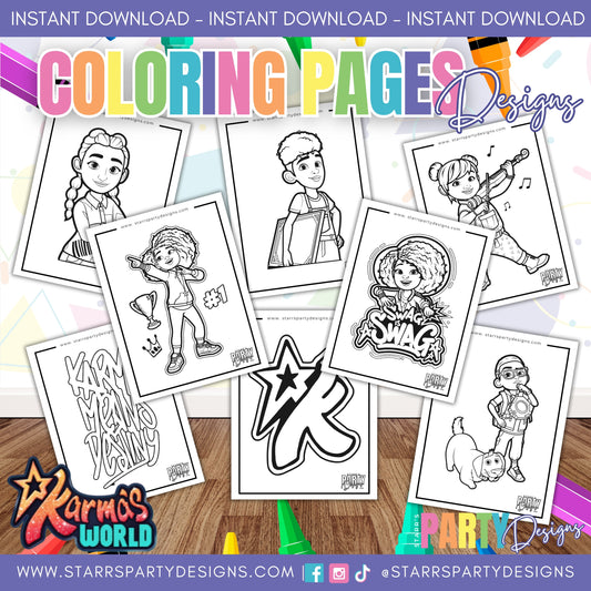 PAGINAS PARA COLOREAR DEL MUNDO DEL KARMA 1