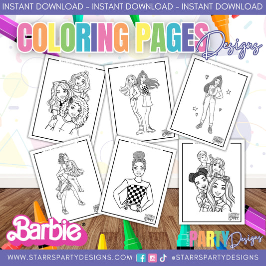 PAGINAS PARA COLOREAR DE BARBIE NEGRA