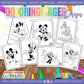 PAGINAS PARA COLOREAR DE MICKEY Y SUS AMIGOS EN LA PISCINA