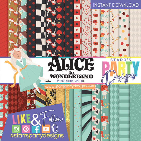 ALICE IN WONDERLAND 2 PAPER PACK