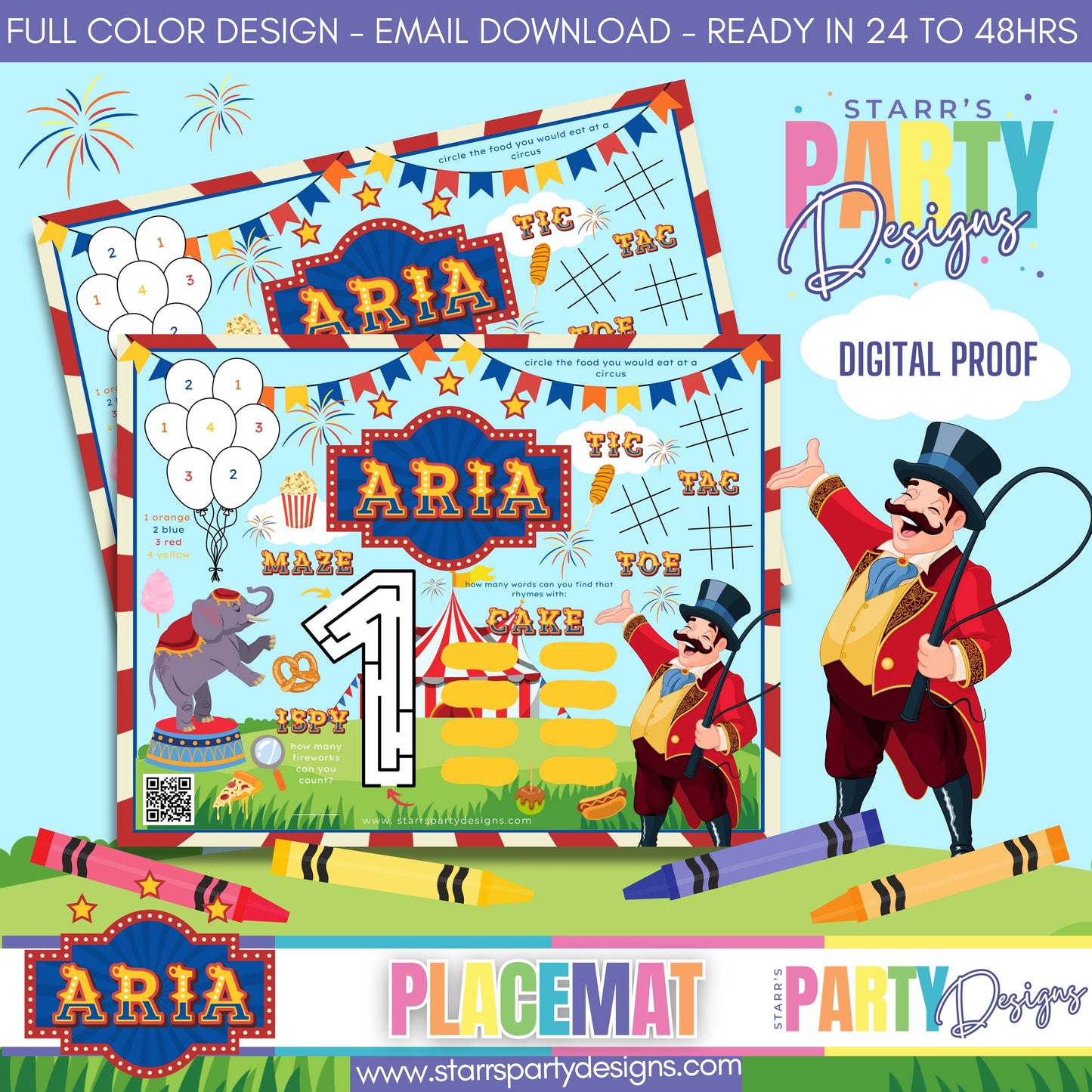CUSTOM PLACEMATS DESIGN- DIGITAL FILE ONLY