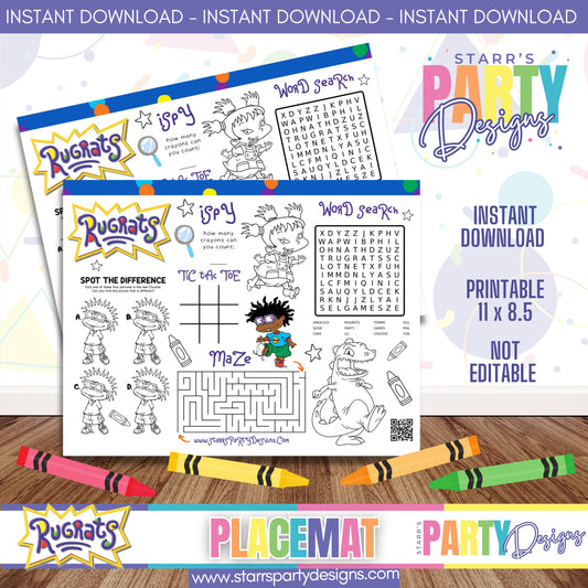 PLACEMAT ACTIVITY SHEET | AFRO RUGRATS B1