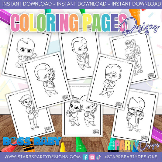 BOSS BABY COLORING PAGES