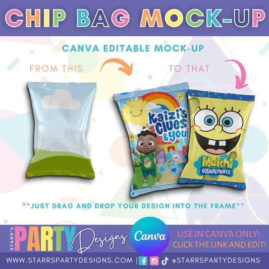 MAQUETA DE BOLSA DE PATATAS FRITAS PARA CANVA (SOLO FRENTE)
