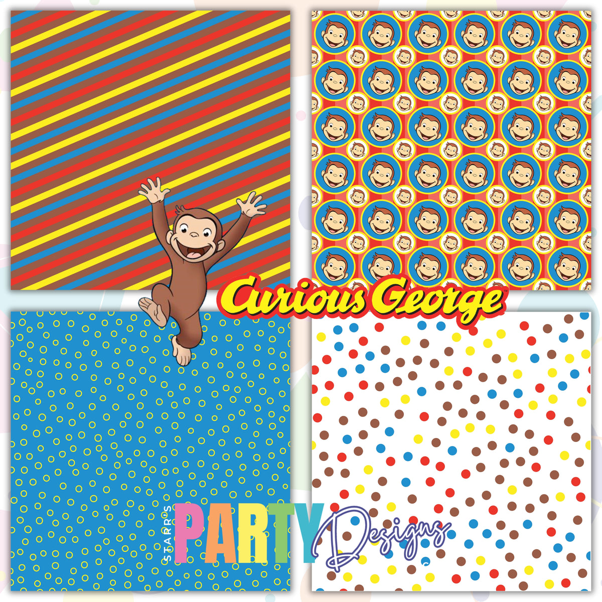 CURIOUS GEORGE PAPER PACK 2 – Starr's Party Designs