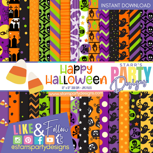 PAQUETE DE PAPEL FELIZ HALLOWEEN 1