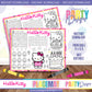 HOJA DE ACTIVIDADES CON MANTELETE INDIVIDUAL | HELLO KITTY A3