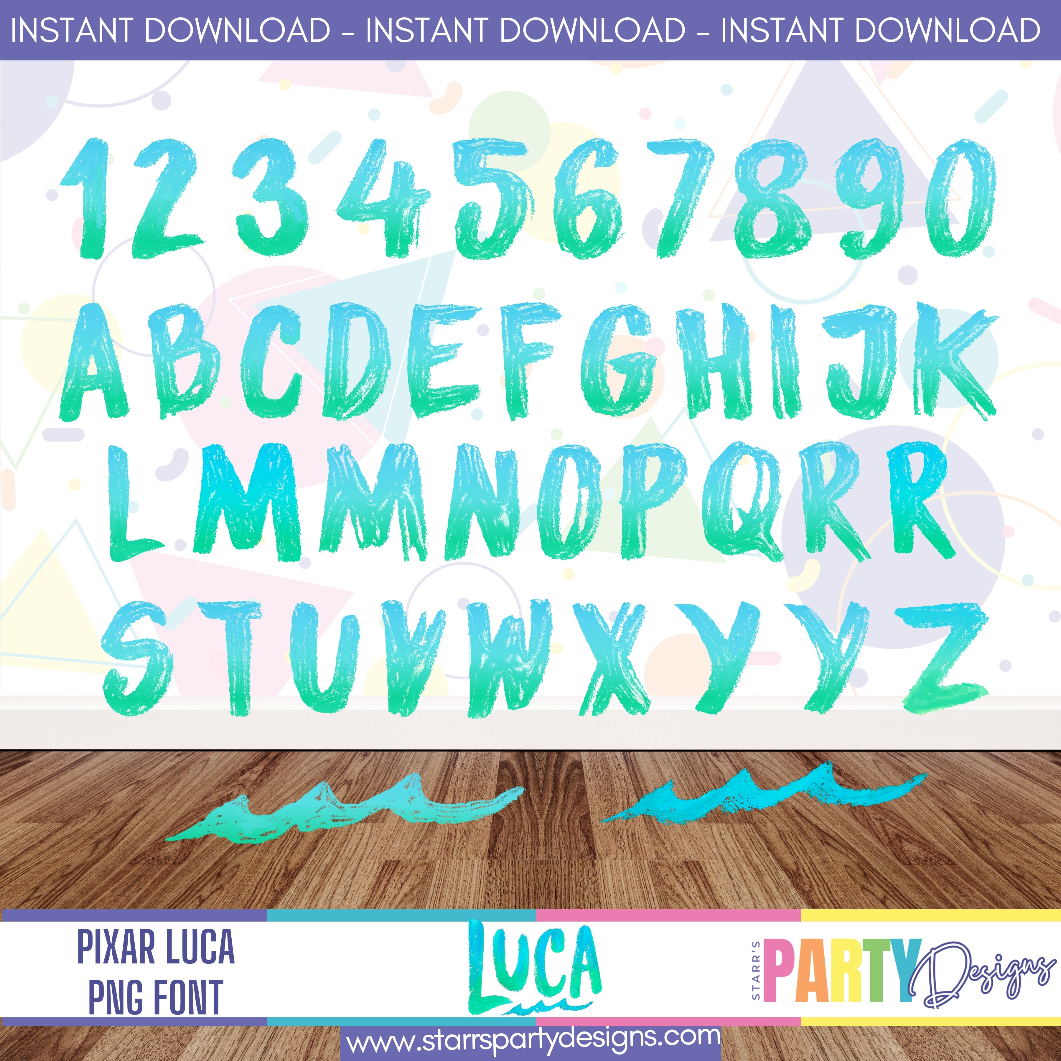 LUCA PNG FONT – Starr's Party Designs